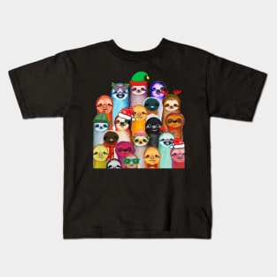 Christmas Sloths Kids T-Shirt